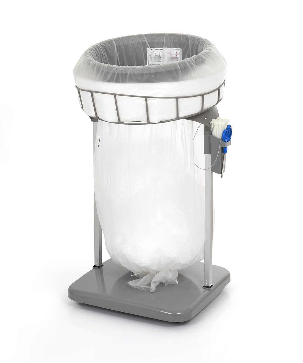 Sopsäcksställ Longopac Stand Classic Maxi i grå med sopsäck