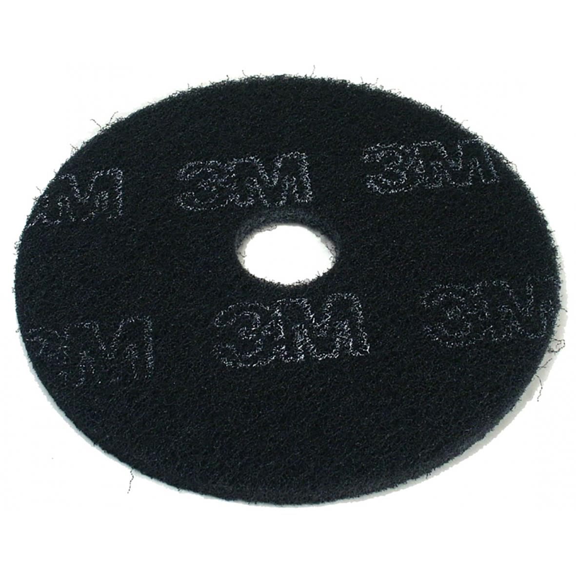 Svart Scotch-Brite Premium skurrondell med 18 tum diameter och 3M-logga