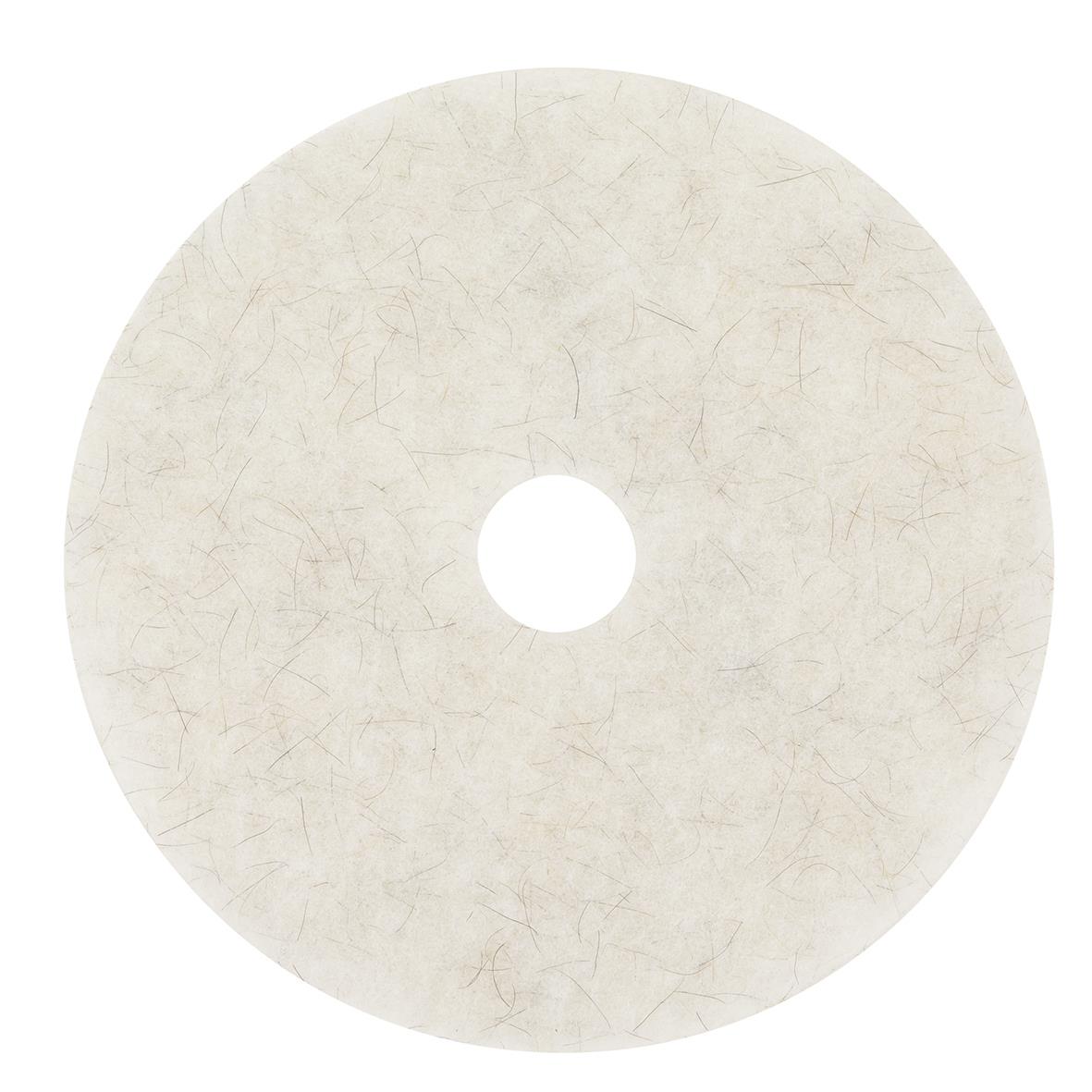 Vit polerrondell 20 tum/505 mm med svinhår för polering