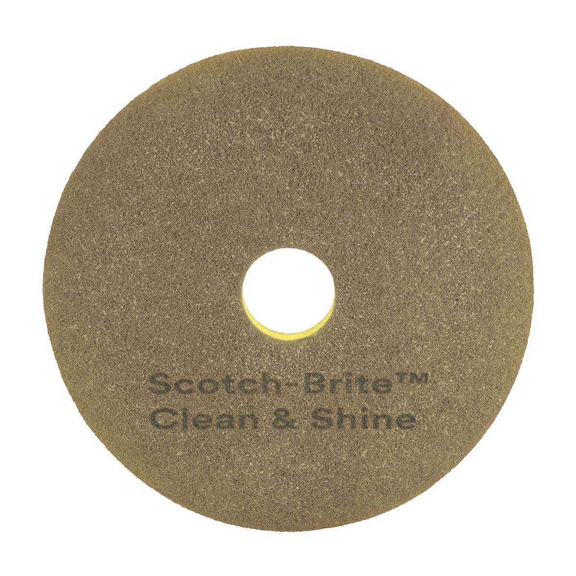 Skurrondell Scotch-Brite Clean & Shine Dubbel Brun 20 tum/508mm, sliprondell för rengöring och glans