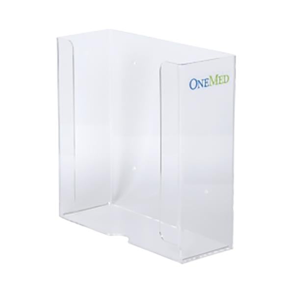 Dispenser för engångshandskar i dubbel, mått 268x102x270mm, vitt plastskåp