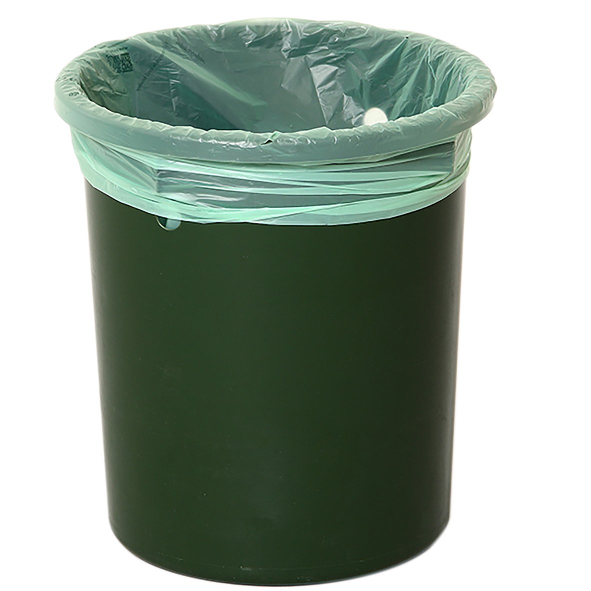 Grön matavfallsbehållare på 37 liter med plastpåse