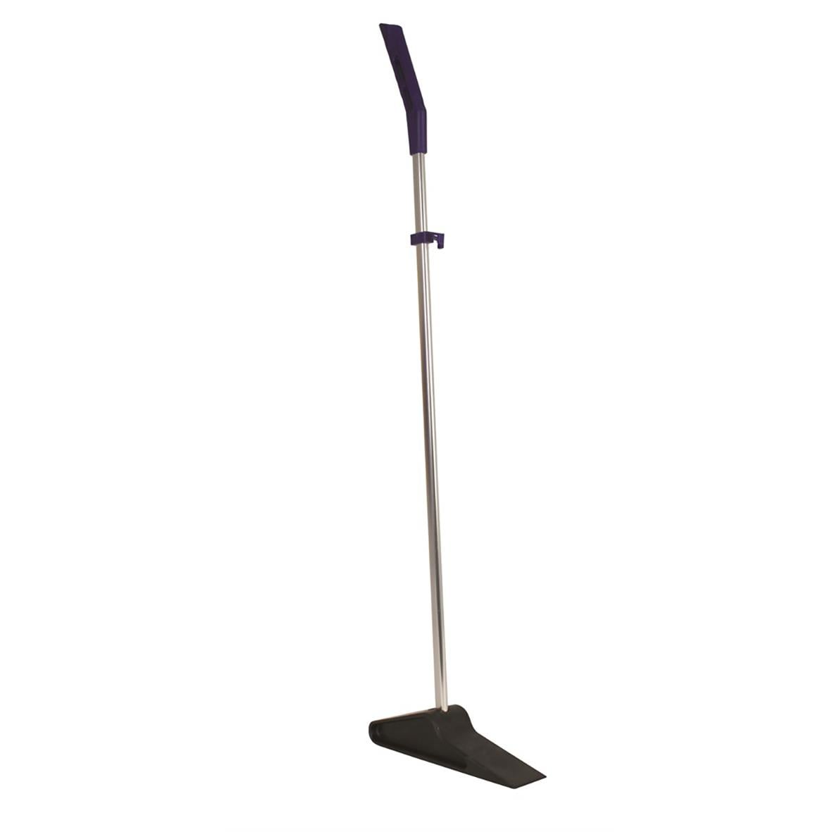 Dörrstopp med skaft, 80 cm hög, blå plasthandtag och svart bas