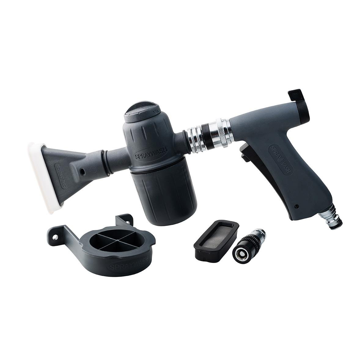 Grå Spraywash System med pistol, munstycke och tillbehör från Gardena