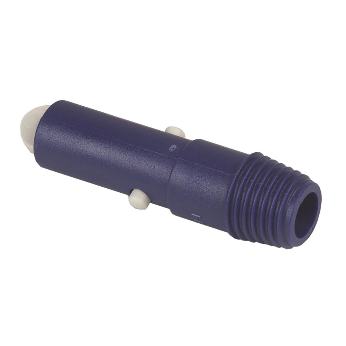 Adapter med borstgänga i blå färg