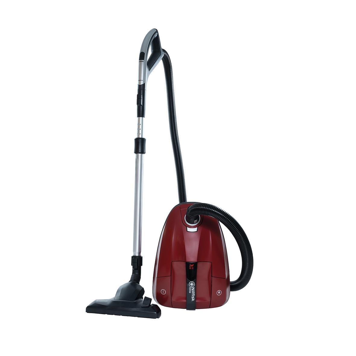 Dammsugare Nilfisk Elite RCL14E08A2 Classic i röd färg med handtag och sugslang