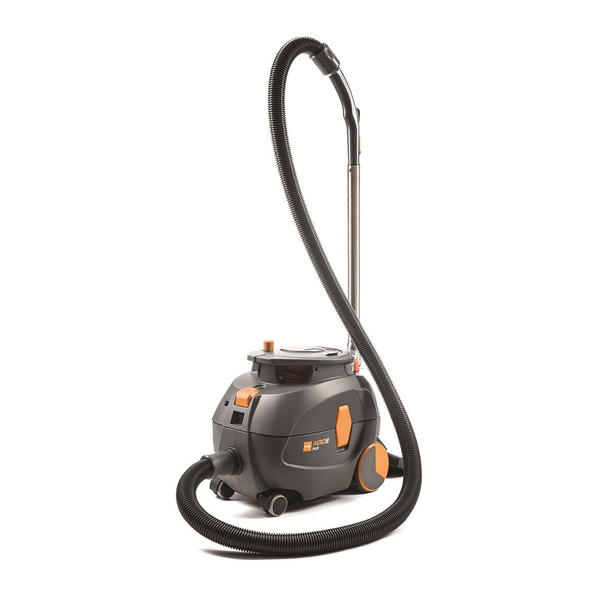 Dammsugare Taski Aero 8 Plus Euro med svart och orange design och lång slang