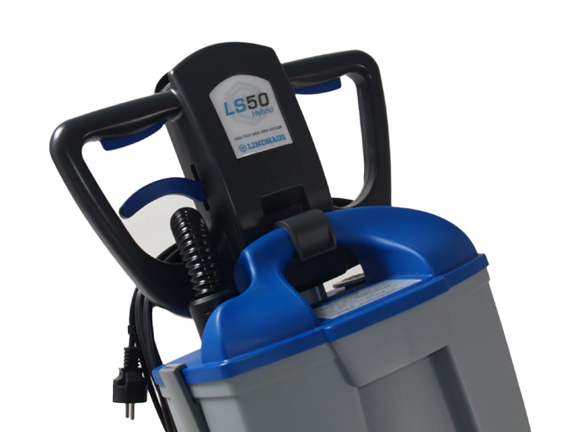 Borstvalsdammsugare Lindhaus LS 50 i svart och blå färg