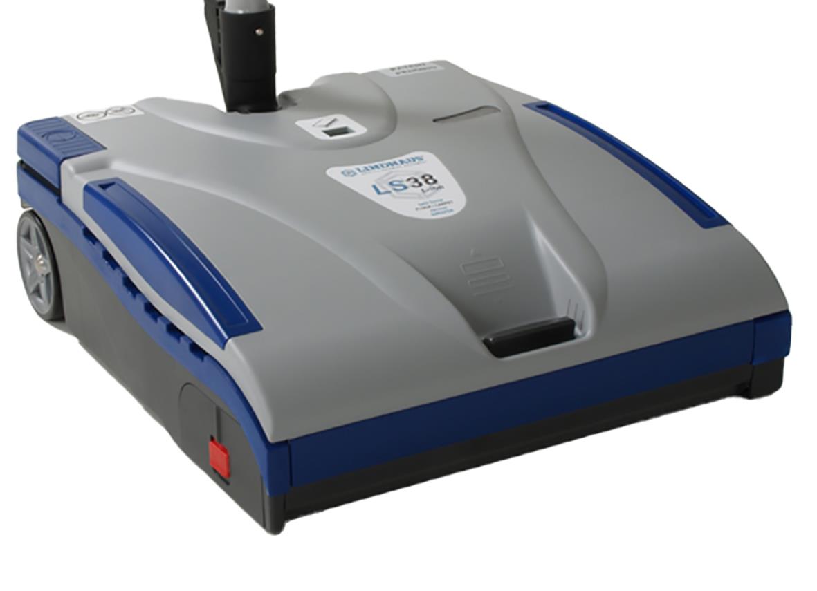 Borstvalsdammsugare Lindhaus LS 38 Li-Lion i grå och blå färg