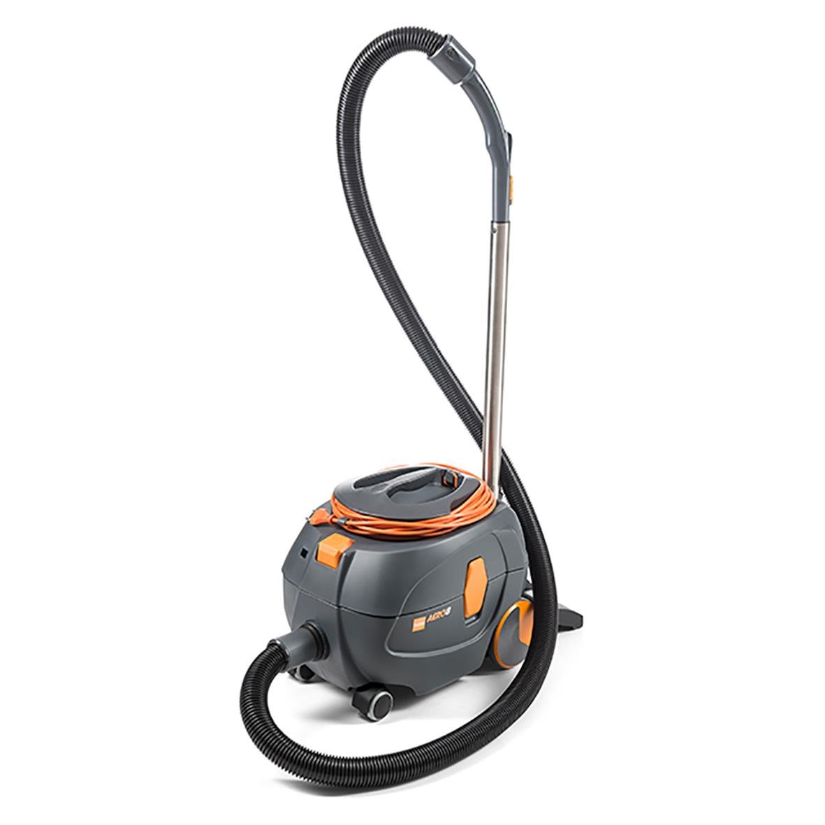 Dammsugare Taski Aero 8 med svart och orange design och flexibel slang