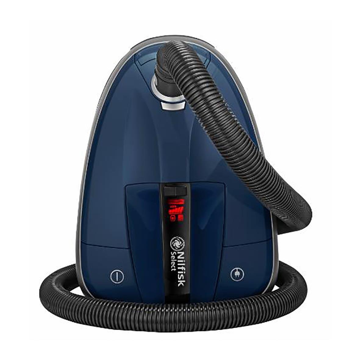 Dammsugare Nilfisk Select i blå färg med slang och handtag