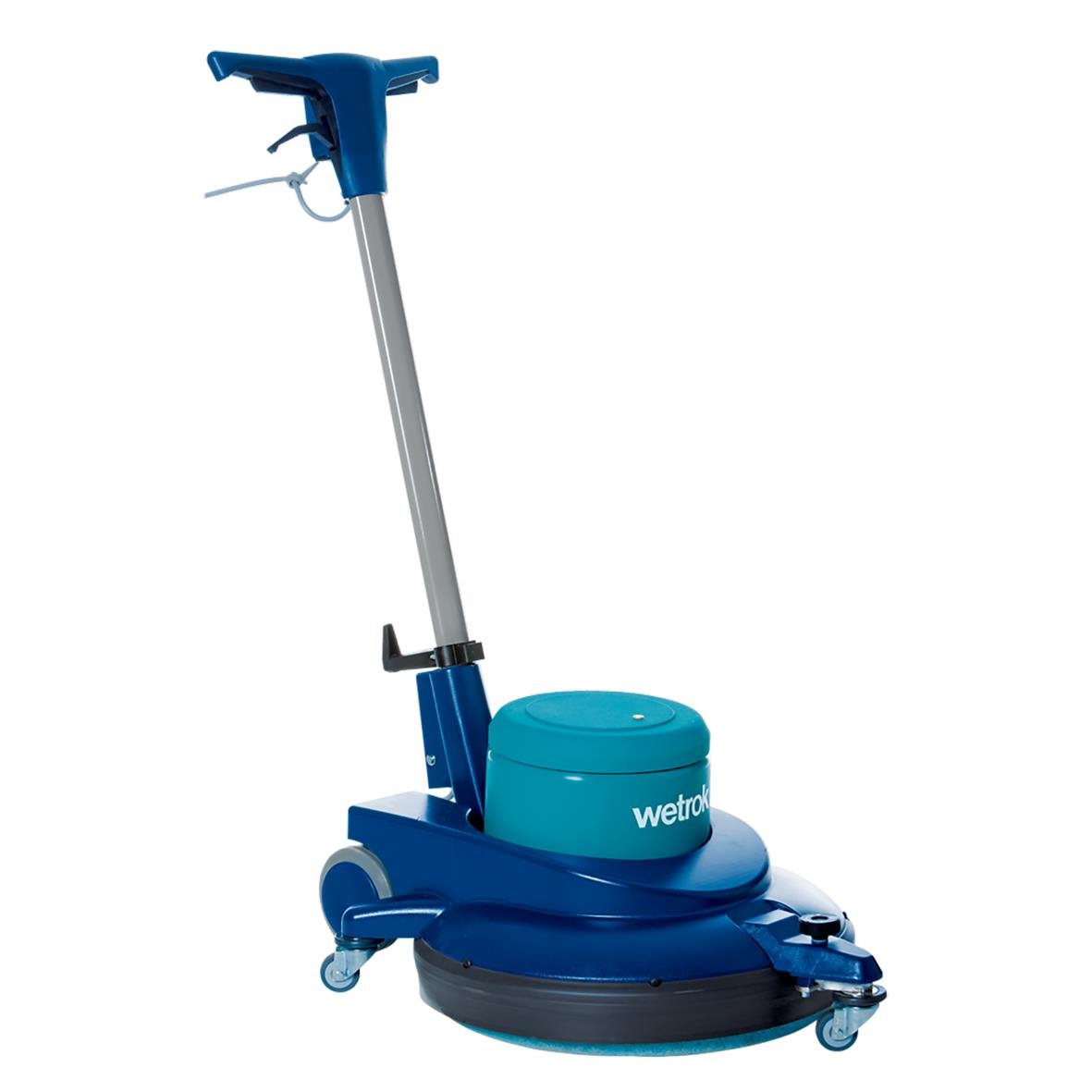 Polermaskin Wetrok Monomatic US med blått handtag och rund poleringsenhet