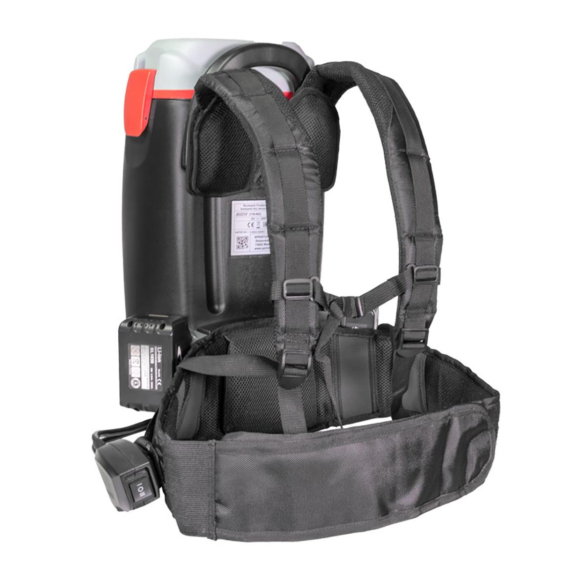 Ryggdammsugare Sprintus BoostiX med batteri och bärsele