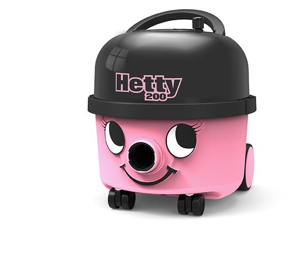 " Numatic Hetty i rosa med ansikte och hjul, kapacitet 9L"