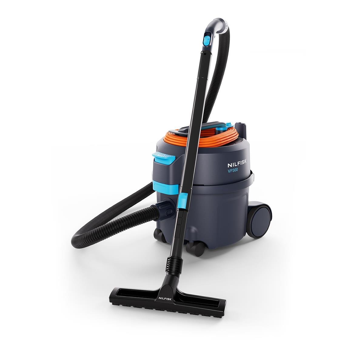 Dammsugare Nilfisk VP300 Hepa XTP EU med handtag och hjul för rengöring