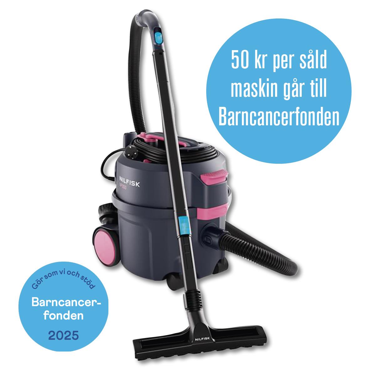 Dammsugare Nilfisk VP300 Hepa T EU i svart och rosa färg