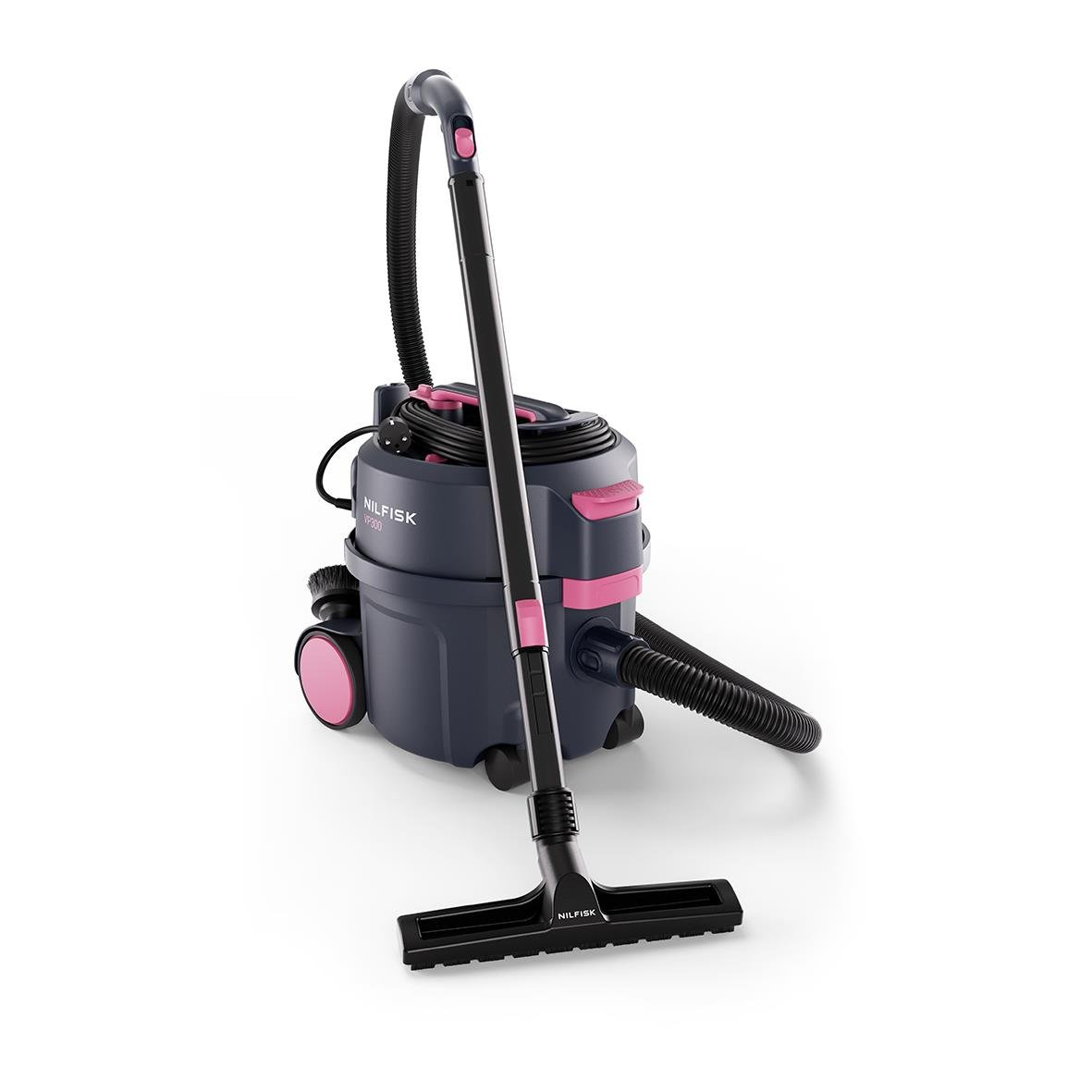 Dammsugare Nilfisk VP300 Hepa T EU i svart och rosa färg