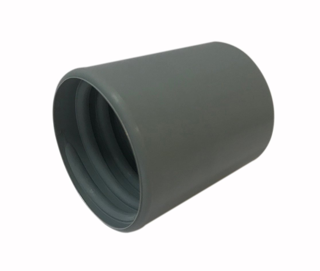 Muff till sugskrapa, cylindriskt metallrör