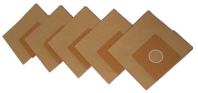 Fem dammsugarpåsar för Taski Vento 8 Fleeze i brunt papper