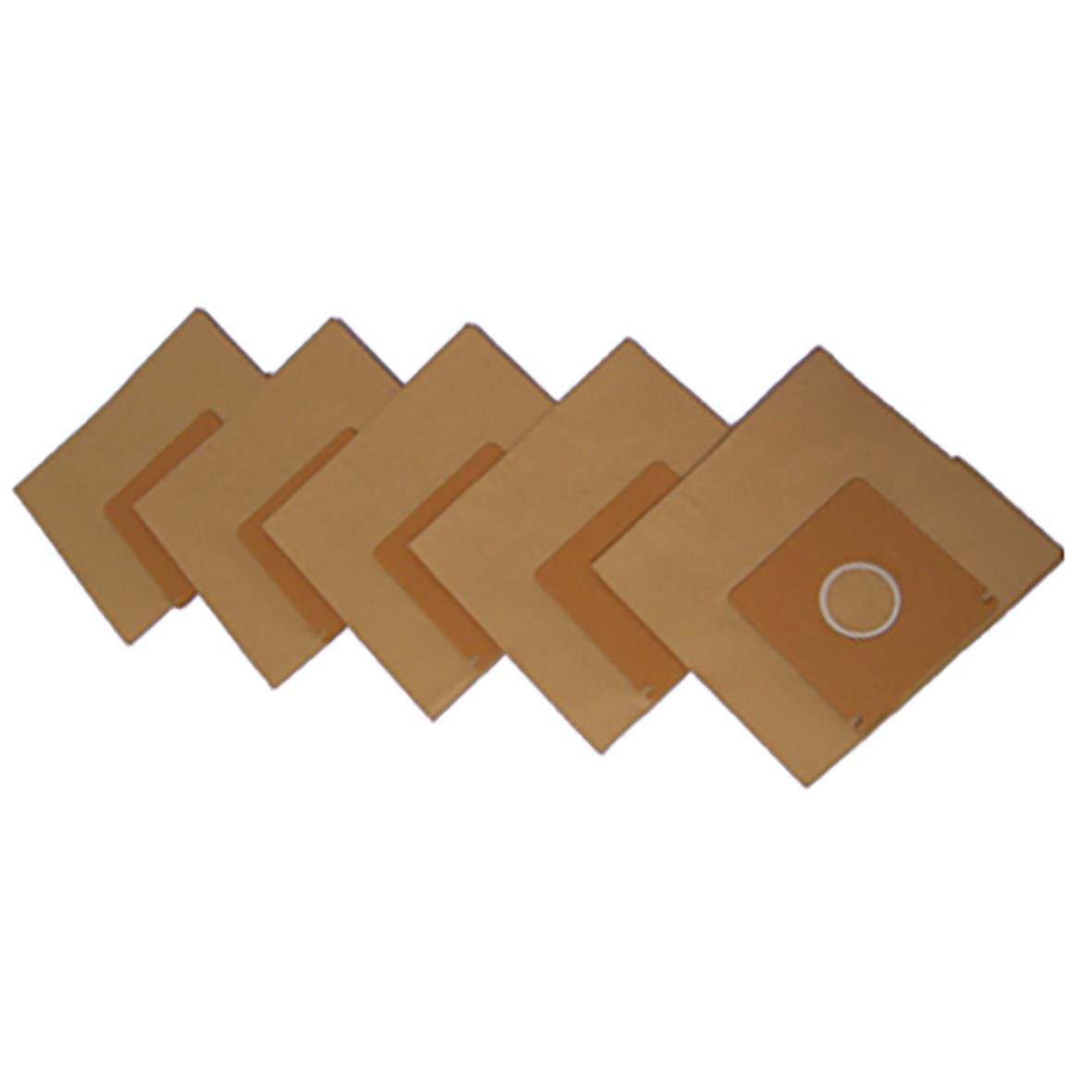 Fem dammsugarpåsar för Taski Vento 8 Fleeze i brunt papper