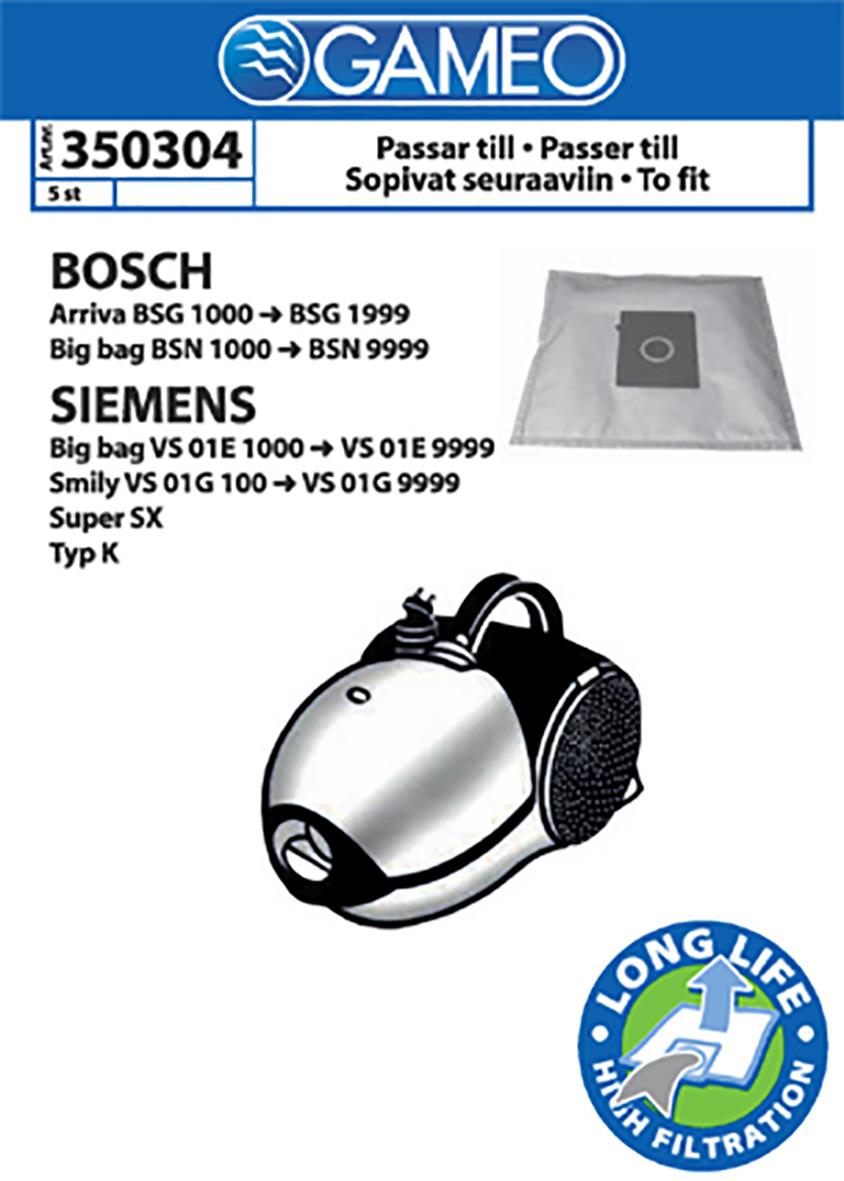 Dammsugarpåse Bosch Bsn1.../Siemens Smily