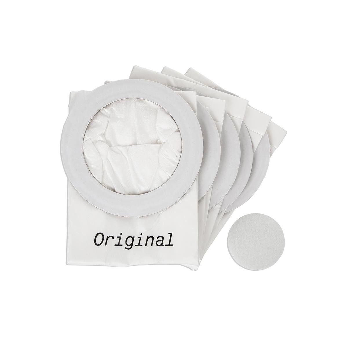 Dammsugarpåse för Nilfisk GD5, fem stycken originalpåsar och en cirkulär filter