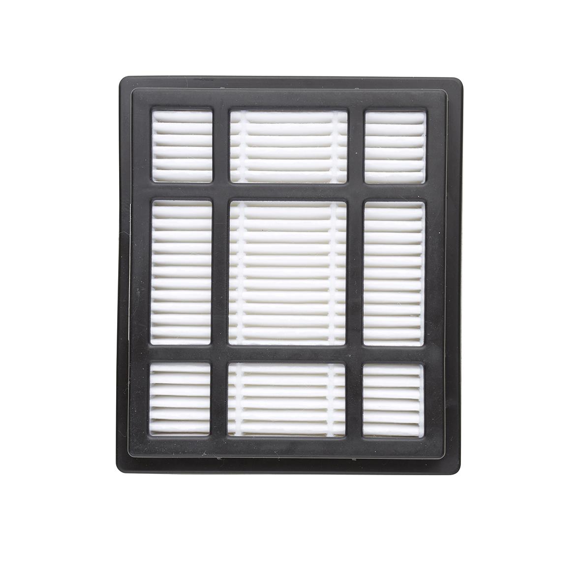 Hepa filter för Nilfisk Coupe H10 med vit filtermedia och svart ram