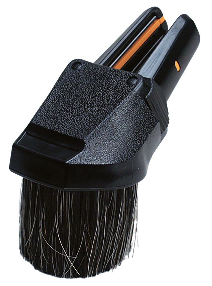 Kombimunstycke för möbler och textil med vingar, 32mm, svart och orange detaljer