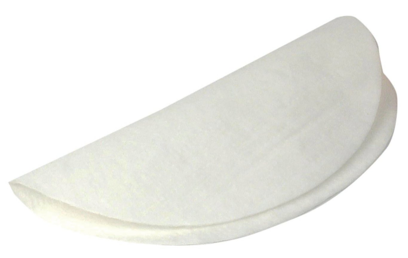 Vit mikrofilter i form av en halvcirkel för Locket HT25.0/VP930