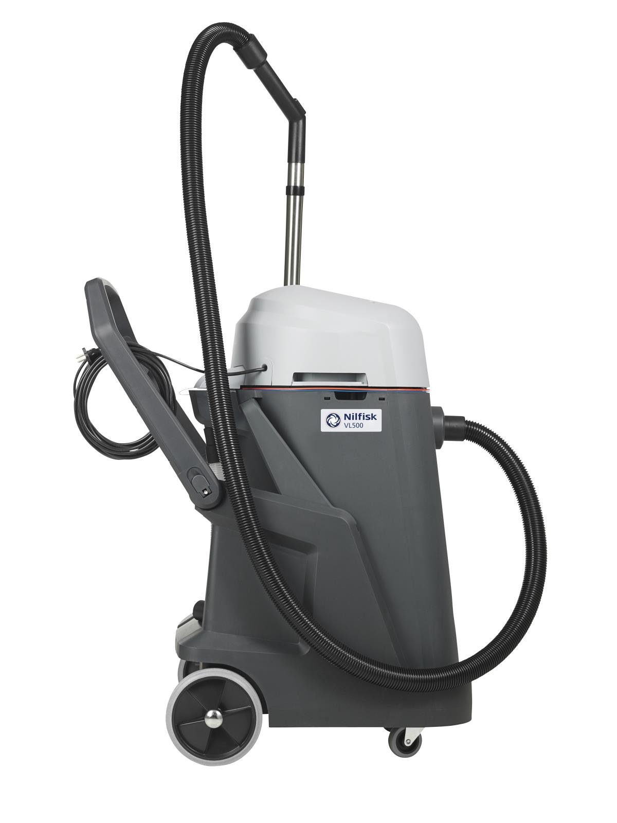 Våt- och torrsugare Nilfisk VL-500 75-2 Ergo med hjul och handtag