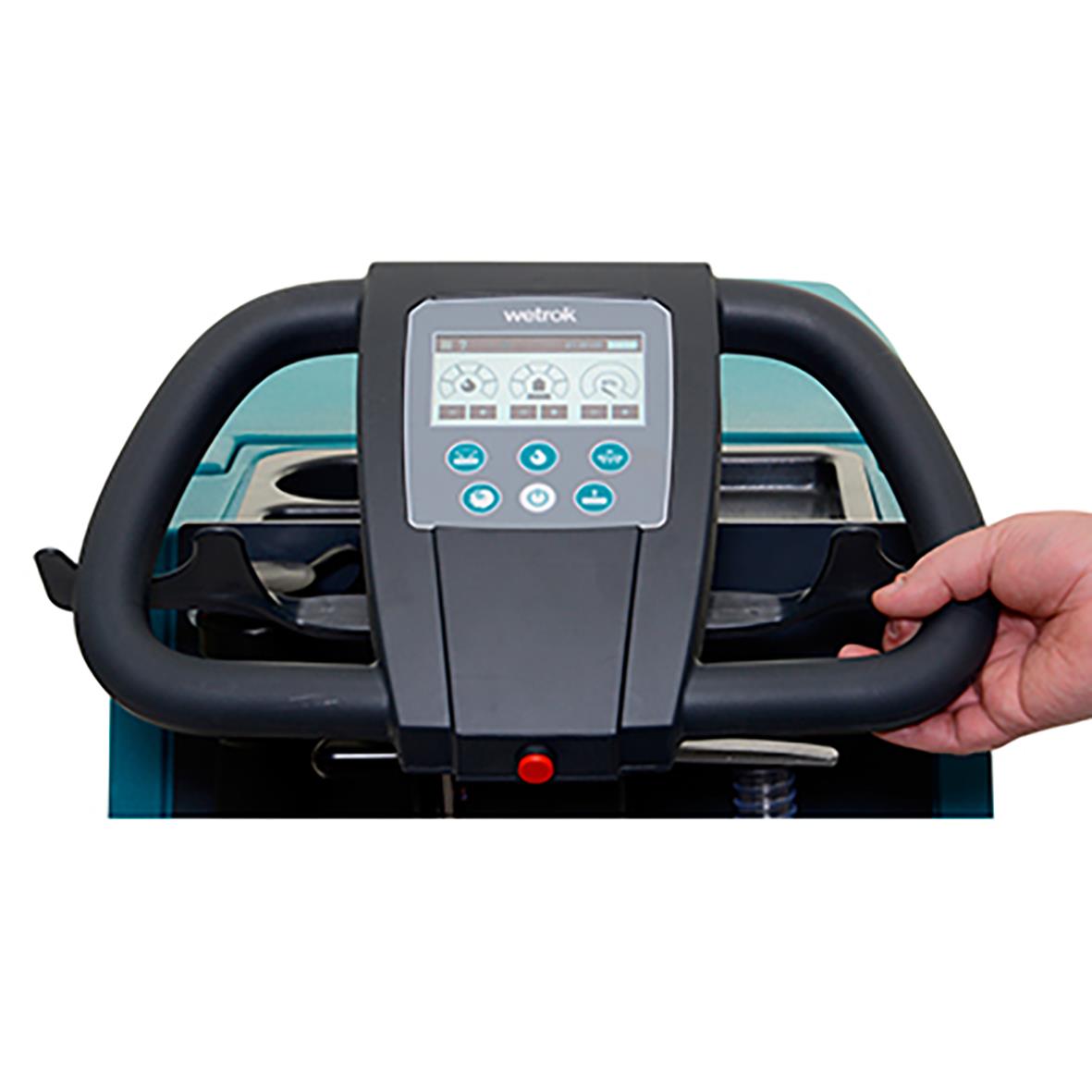 Kombiskurmaskin Wetrok Duomatic Intense 50 med kontrollpanel och handtag