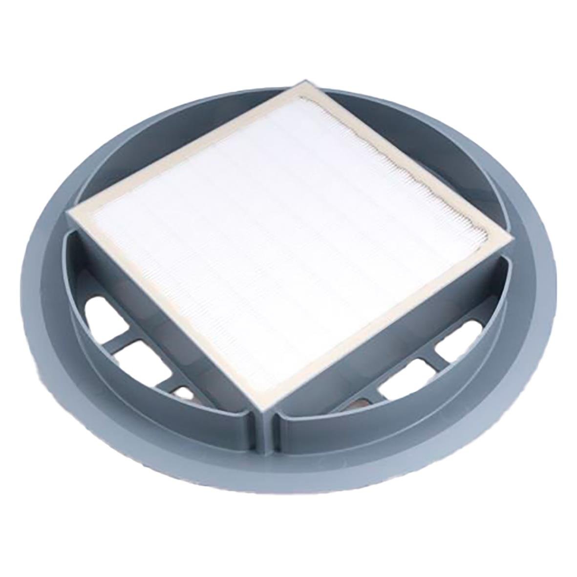 Hepafilter för Nilfisk VP930, kvadratisk filterinsats på en rund filterhållare