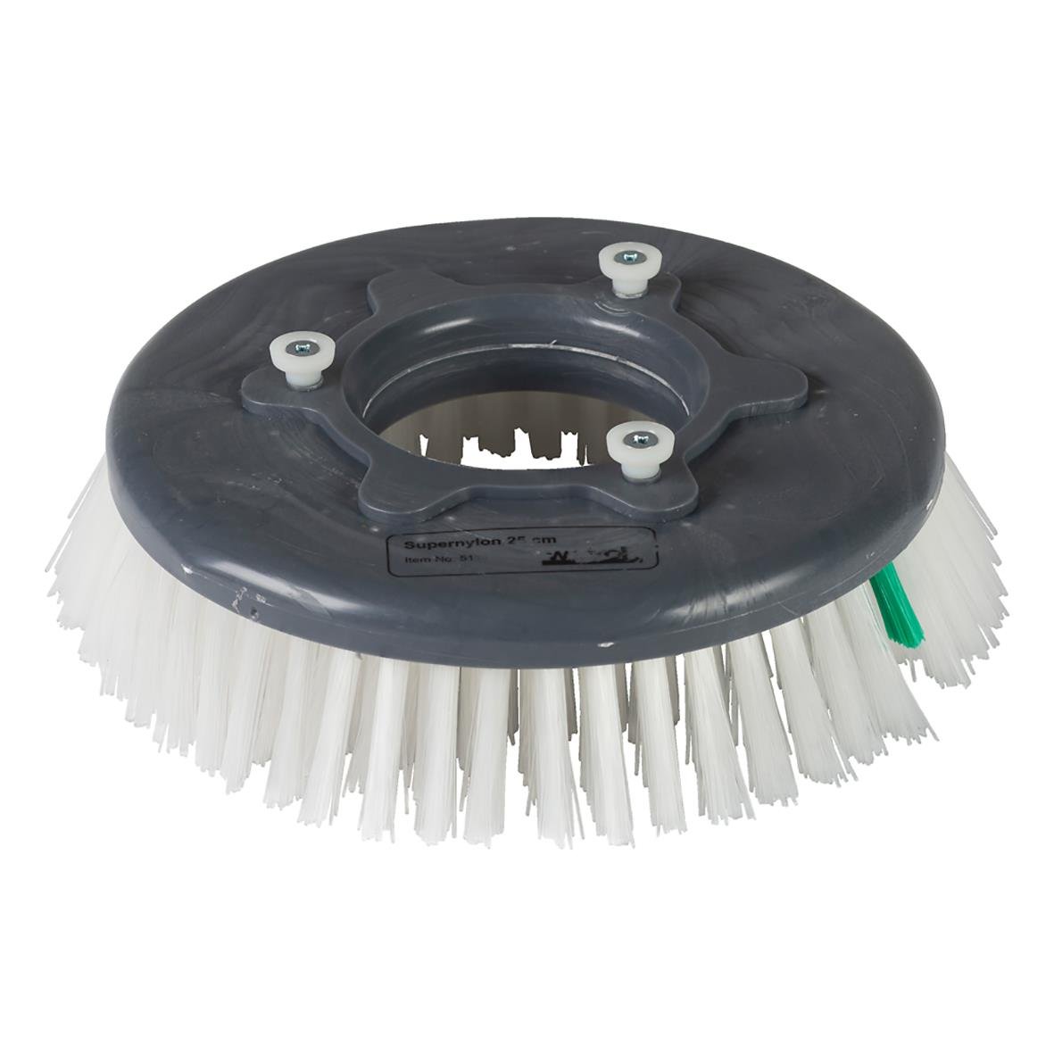 Nylonborste Wetrok Esprit med svart plastfäste och vita nylonborst