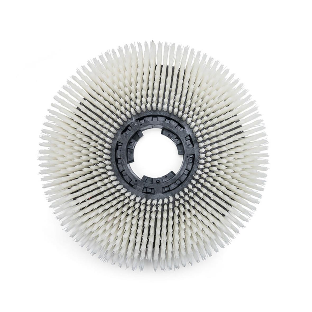 Skurborste Taski Green Line 17 tum/43 cm med vita borst och svart mitt.