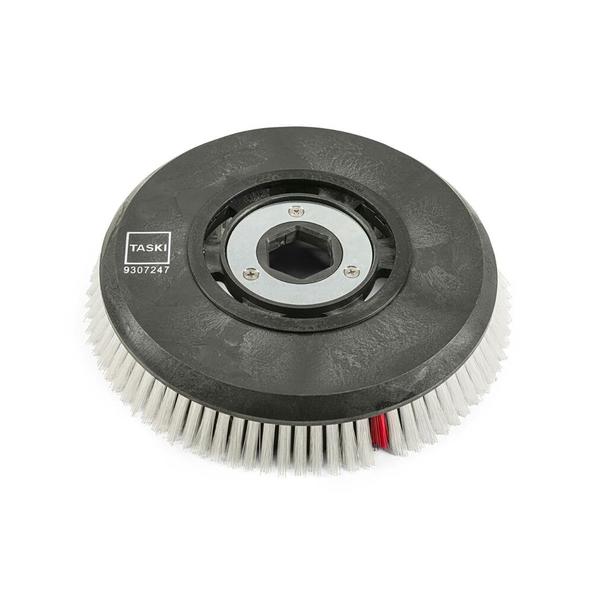 Skurborste Taski Ultimaxx 360 med svart plast och vita borst, rund form