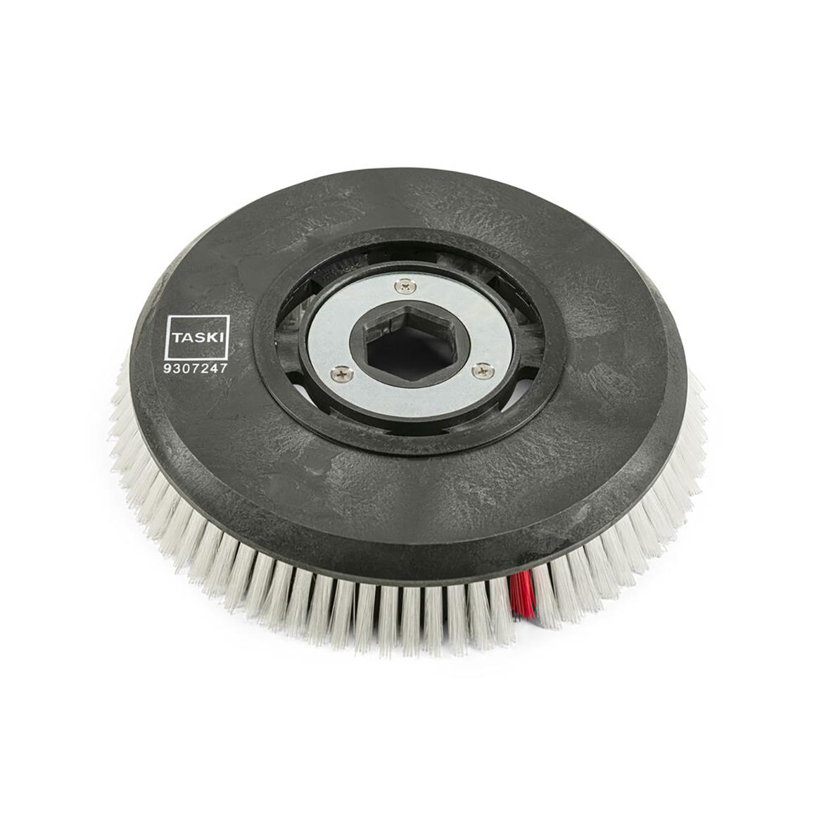 Skurborste Taski Ultimaxx 360 med svart plast och vita borst, rund form