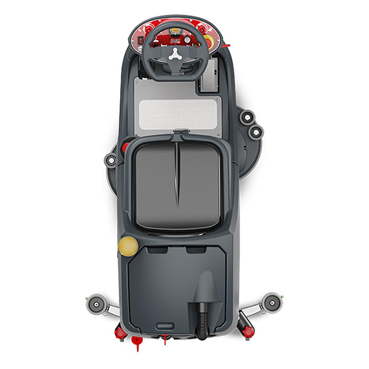Kombimaskin Åkbar Numatic CRL8072 med batteri och borstar sett ovanifrån