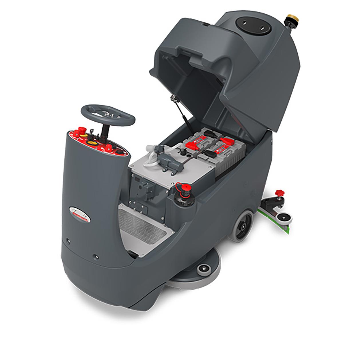 Kombimaskin Åkbar Numatic CRL8072 med batteri och borstar, svart och grå