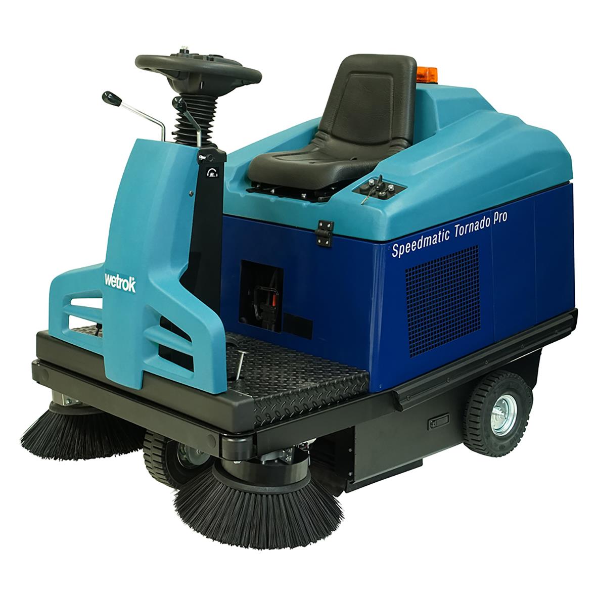 Sopmaskin Wetrok Speedmatic Tornado Pro B med sittbrunn och roterande borstar