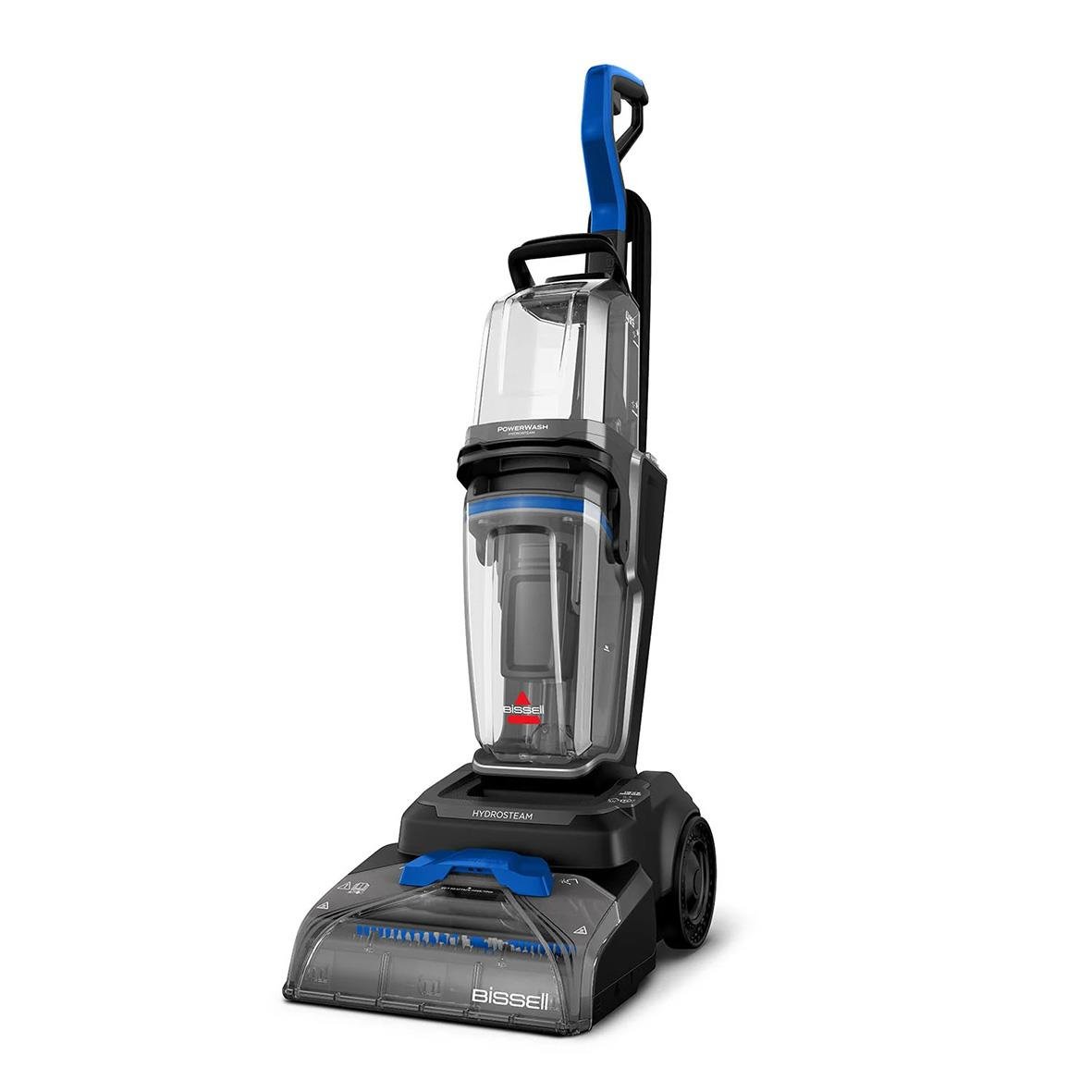 Mattvätt Bissell Powerwash Hydrosteam, handhållen mattrengöringsmaskin med vattenbehållare och hjul