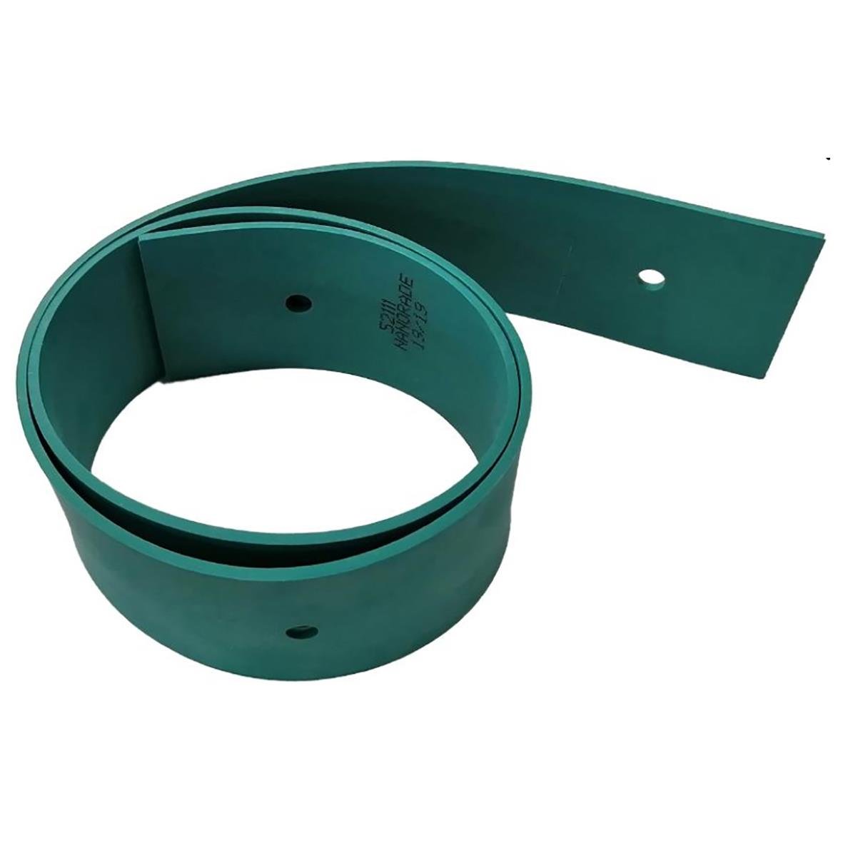 Suggummi Wetrok NR Bolero bak till bakre skrapa, grönt gummi, spiralformad, med hål för montering