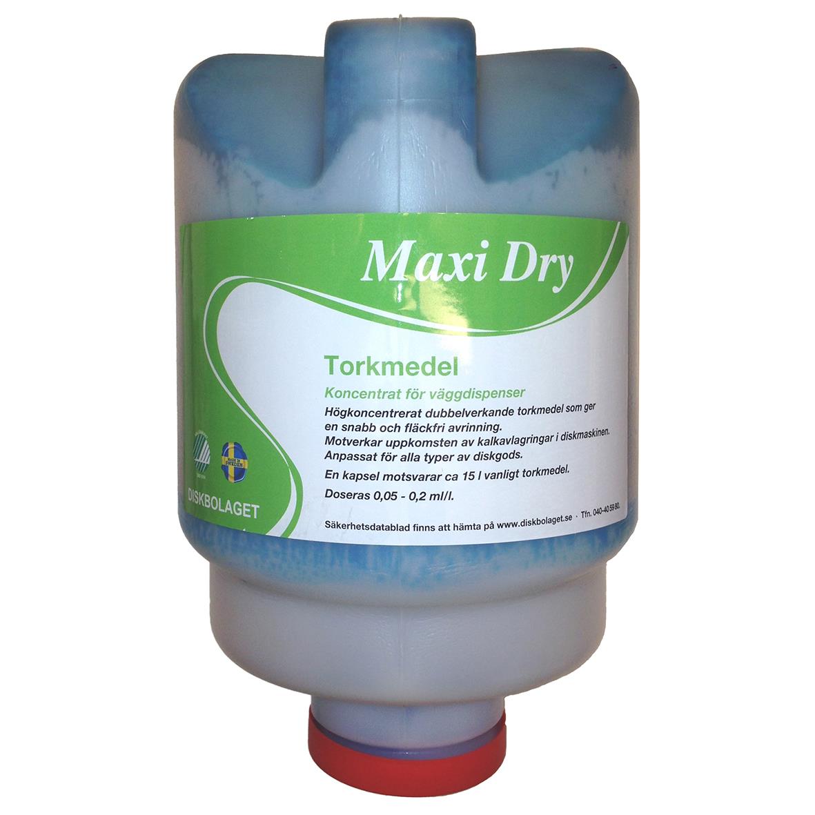 Torkmedel Maxidry Pasta 3,5kg i vit och grönt för väggdispens