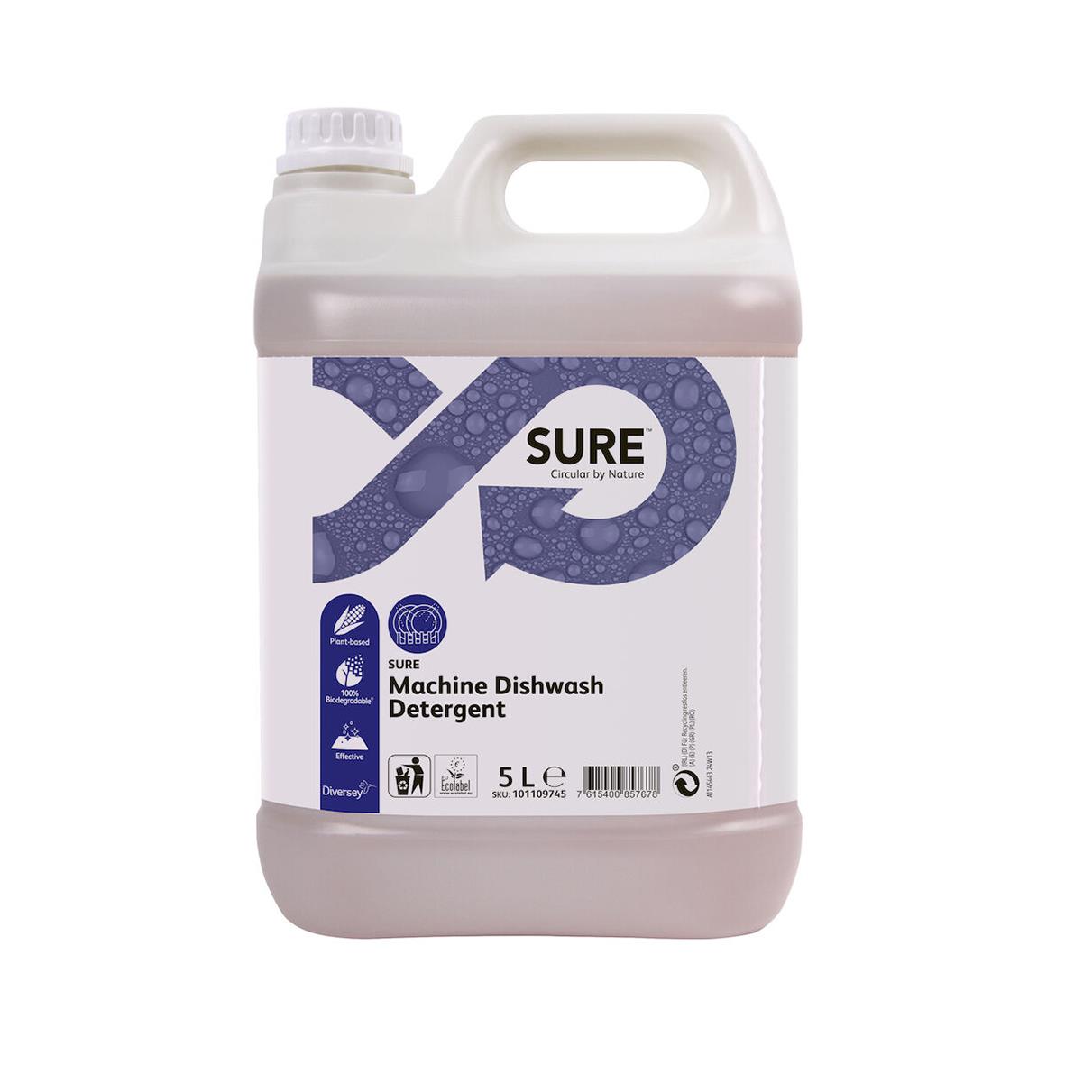 Diversey Sure maskindiskmedel i 5L flaska för maskindisk