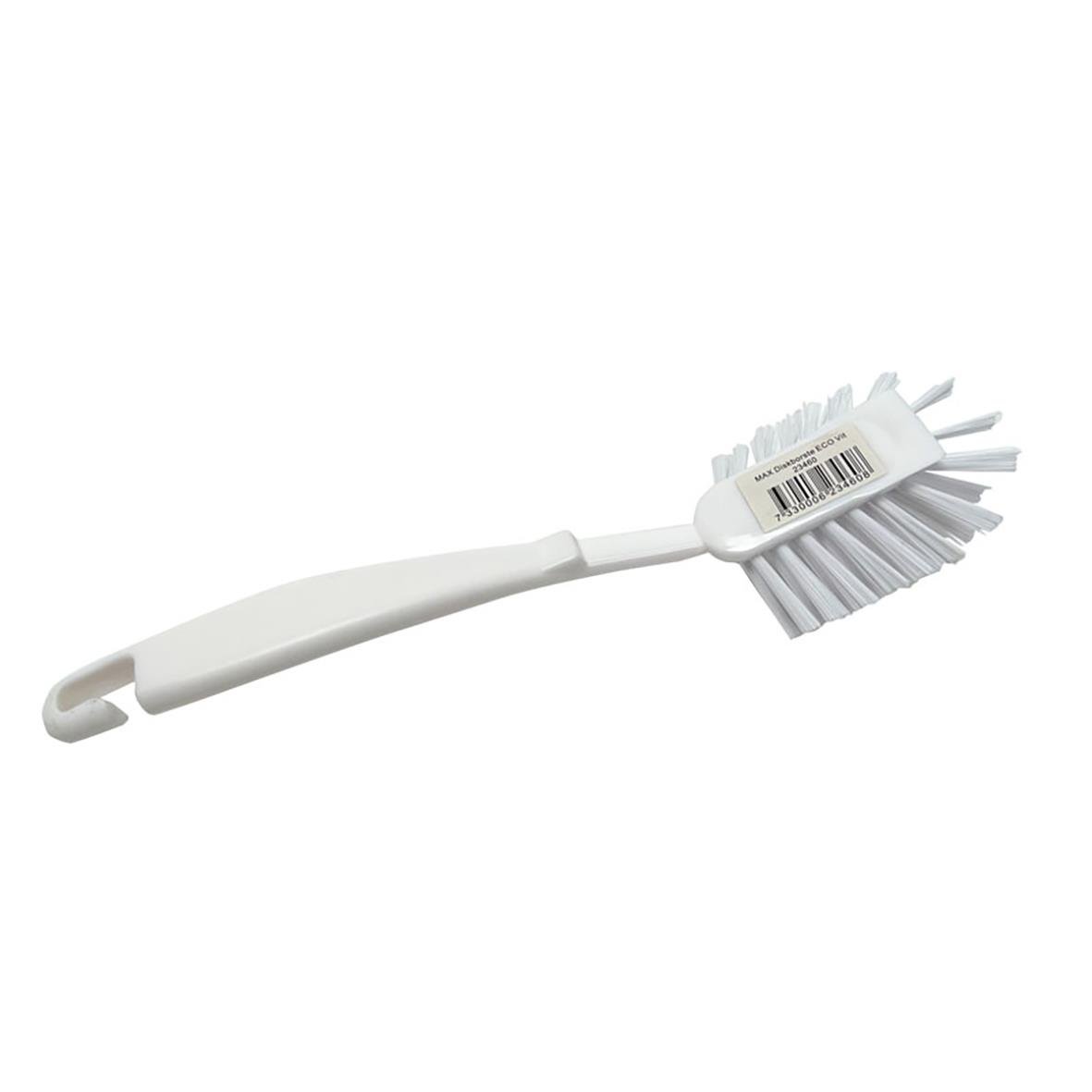 Vit diskborste Max Eco autoklaverbar 24cm med handtag och borst