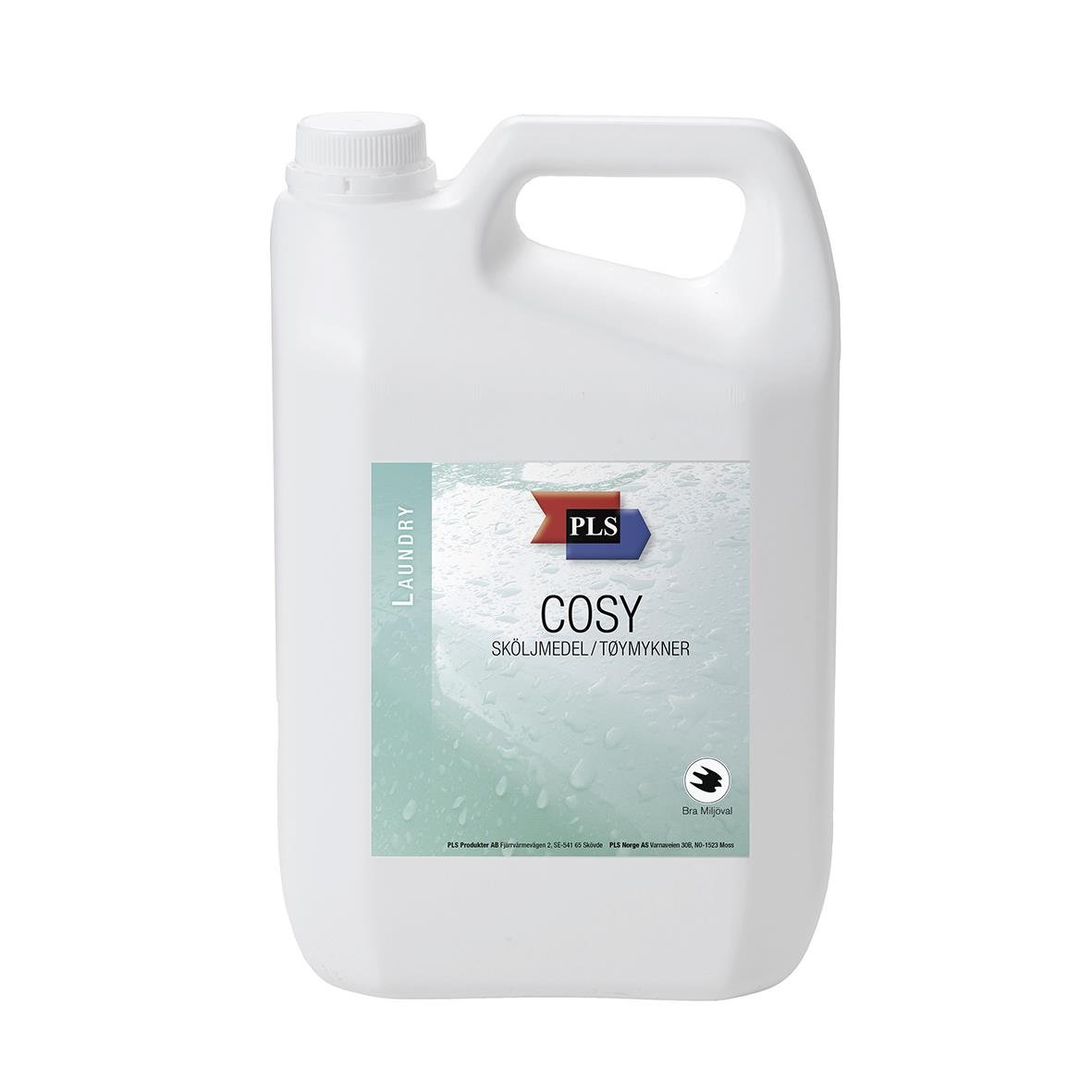 Stor 5L flaska sköljmedel PLS Cosy Oparfymerad för tvätt