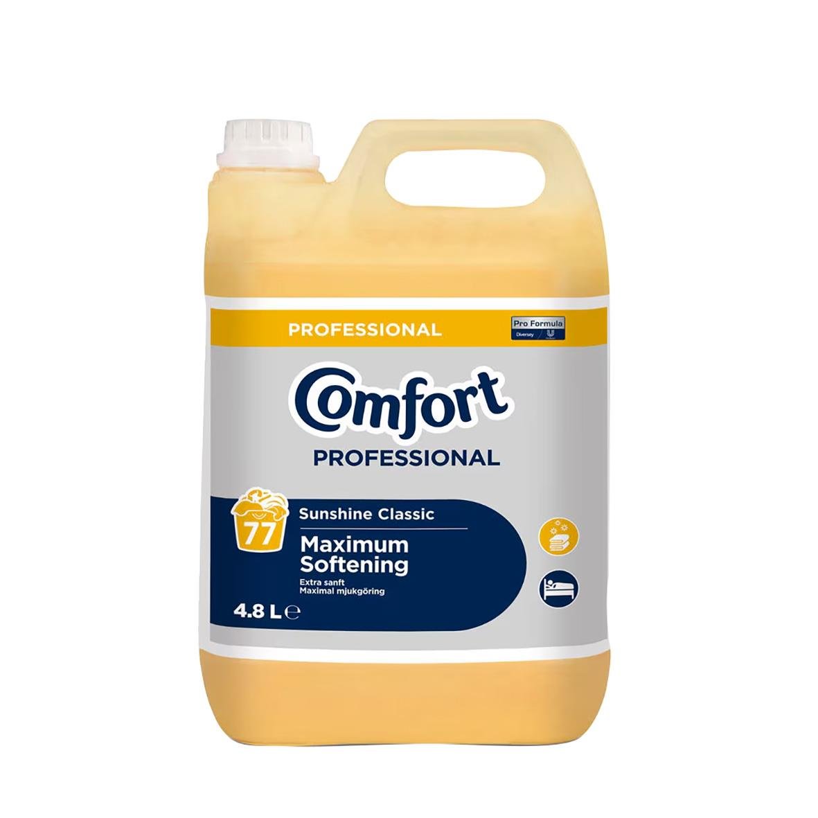 Stor behållare med Comfort Professional tvättmedel för maximal mjukhet och rengöring, 4,8 liter