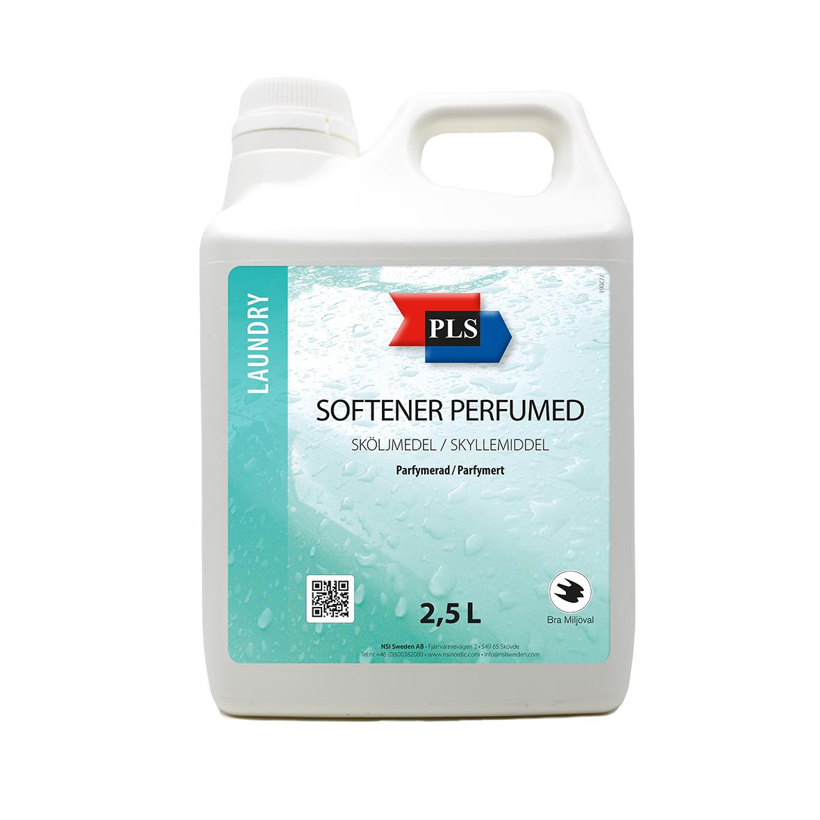 Sköljmedel PLS Softener Parfymerad 2,5L i stor flaska med handtag och etikett