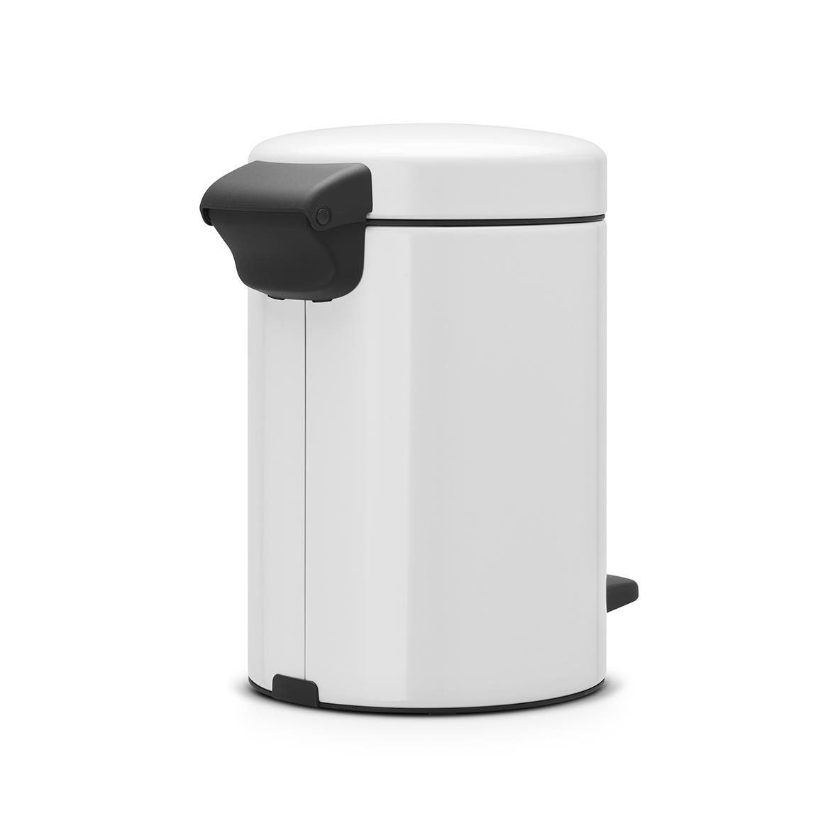 Vit pedalhink Brabantia NewIcon 3L med pedal och lock