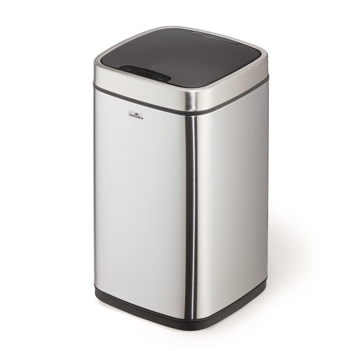 Silver papperskorg Durable No Touch Sensorstyrd 12L