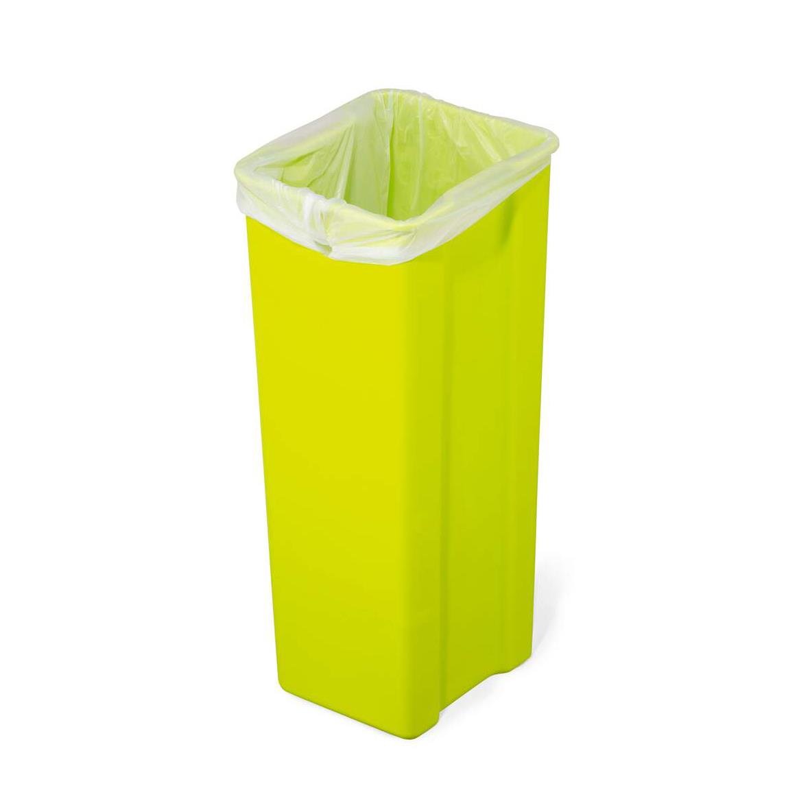 Papperskorg Durable No Touch Sensorstyrd Duo Silver 2x20L i ljusgrön färg